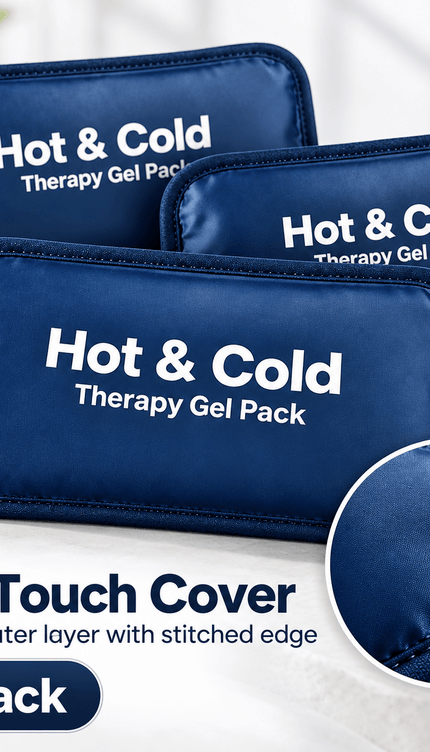 3 Pack Medium Reusable Hot & Cold Gel Packs Compress Shoulder Knee Back Elbow Ankle