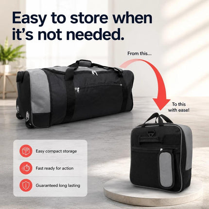 80L Rolling Duffle Bag