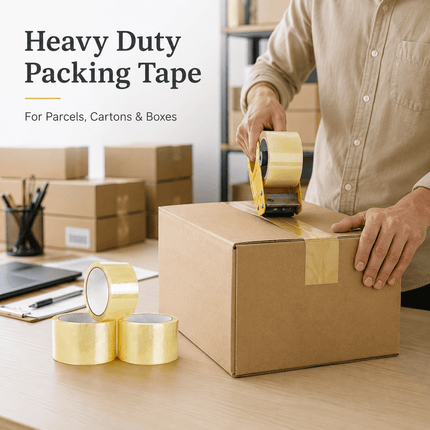 Parcel Packing Tape Strong Adhesive Box Sealing Tape 48mm × 66m for Moving Storage & Shipping