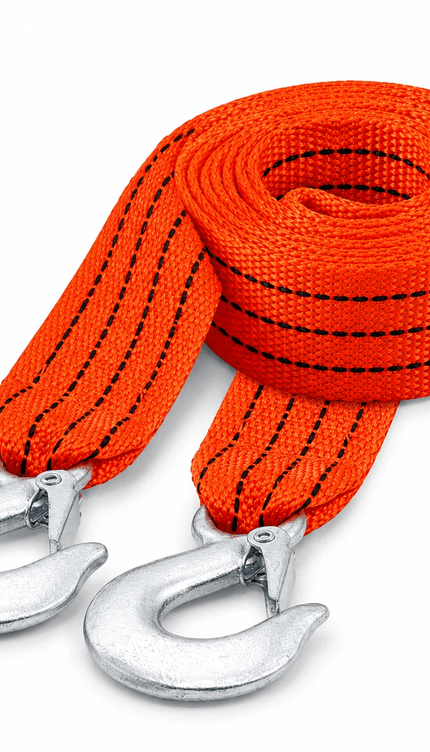 Tow Strap with Hooks 4M Heavy Duty Recovery Towing Belt Rope for Car Truck SUV Vehicle Emergency Pulling Recovery Roadside Assistance