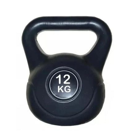 Vinyl Coated Cast Iron Kettlebell Weight 4KG–20KG, Wide Grip Handle & Flat Base, Free Weight for Home Gym, Strength Training, Cardio, Squats, Swings and Full Body Workout