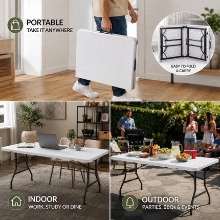 6ft Heavy Duty Folding Table