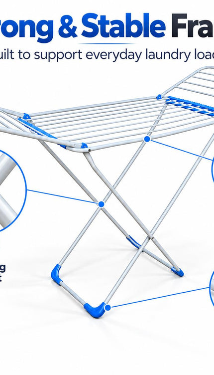 Foldable Winged Clothes Airer – 18m, 2 Pack
