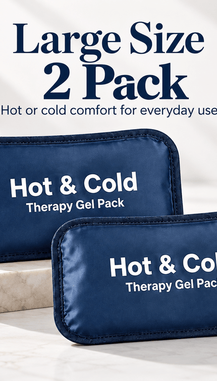 2 Pack Large Reusable Hot & Cold Gel Packs for Shoulder Knee Back Elbow Ankle