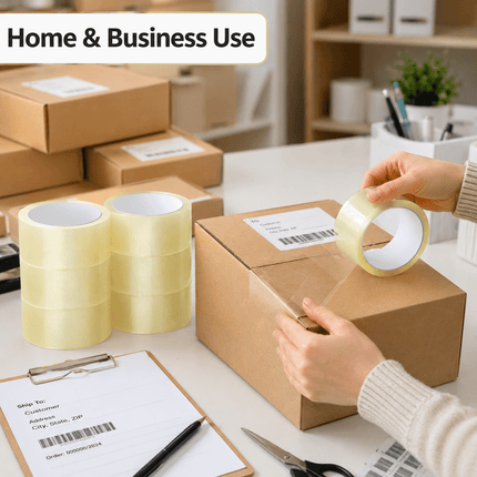 Parcel Packing Tape Strong Adhesive Box Sealing Tape 48mm × 66m for Moving Storage & Shipping