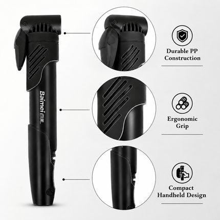 120 PSI Mini Bike Hand Pump, Compact Portable Bicycle Tyre Inflator, Presta & Schrader Valve Compatible Manual Pump with Mounting Bracket for Road MTB Hybrid Bikes