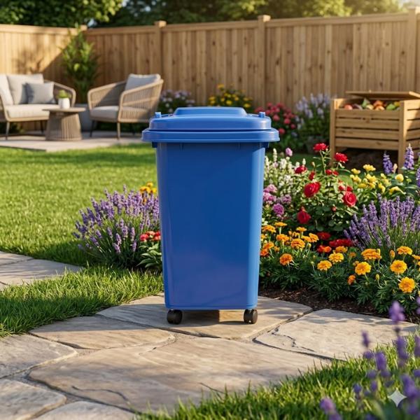 30L Recycling Bin – Lid & Wheels