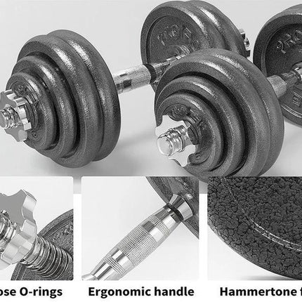 15-50kg Cast Iron Adjustable Dumbbell Weight Barbell Set for Men Women Home Gym Fitness Strength Training Muscle Building Exercise Equipment Indoor Workout