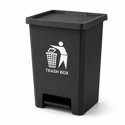 Recycling Pedal Bin 50L/80L, Large Capacity Kitchen & Office Waste Bin with Lid, Hands-Free Rubbish Trash Can for Home, Workplace and Commercial Use