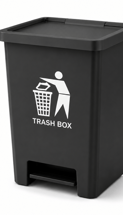 Recycling Pedal Bin 50L/80L, Large Capacity Kitchen & Office Waste Bin with Lid, Hands-Free Rubbish Trash Can for Home, Workplace and Commercial Use
