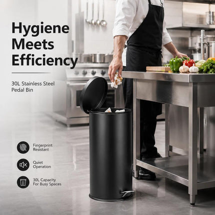 30L Pedal Bin with Inner Bucket