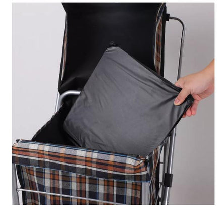 Foldable Shopping Trolley with 60L Insulated Cooler Bag