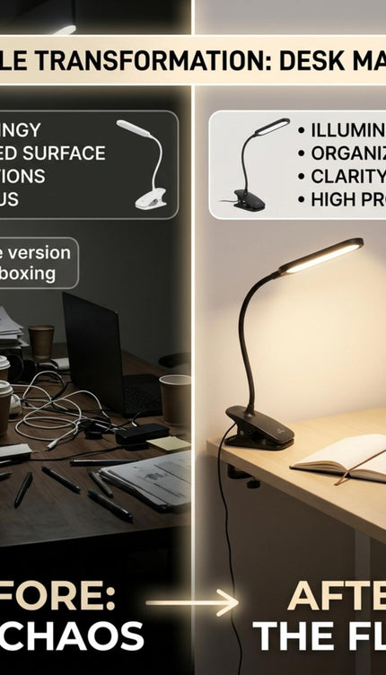 USB Clip-On LED Desk Lamp – Adjustable 4000K
