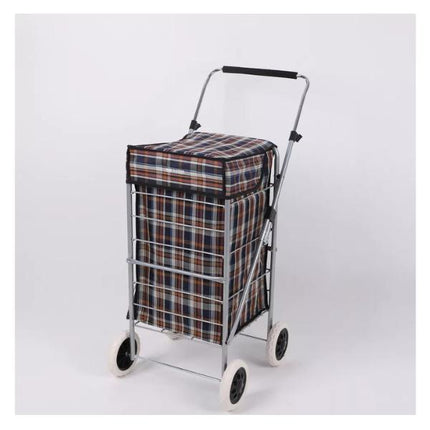 Foldable Shopping Trolley with 60L Insulated Cooler Bag
