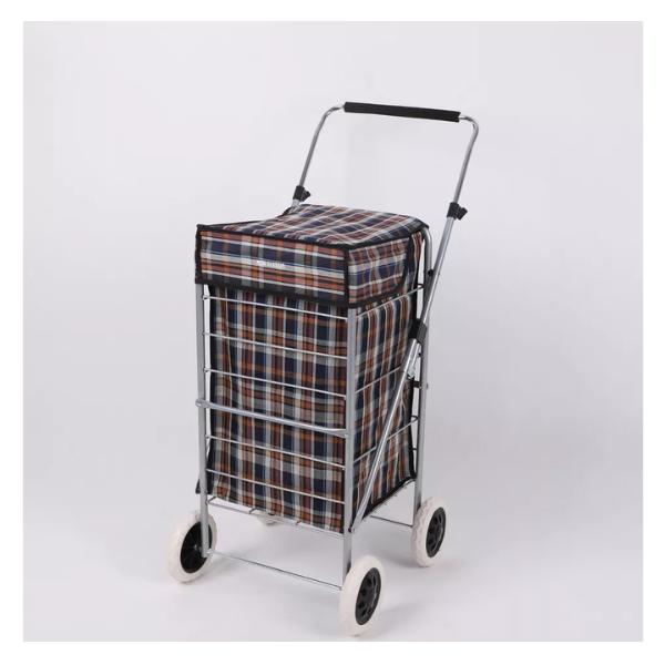 Foldable Shopping Trolley with 60L Insulated Cooler Bag