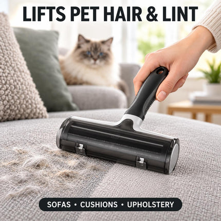 Reusable Lint Roller Pet Hair Remover Washable Sticky Roller for Dog Cat Fur Clothes Sofa Carpet Furniture Car Seats