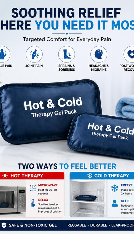 Reusable Hot & Cold Gel Pack with Adjustable Strap