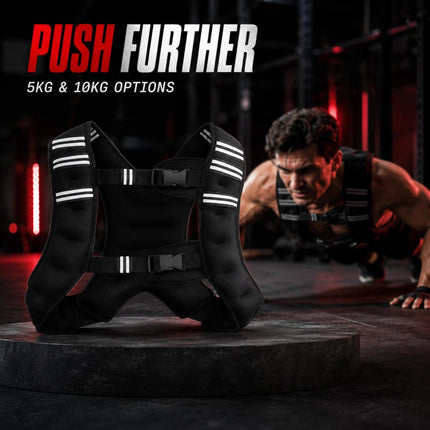 5KG Adjustable Weighted Vest for Running, Gym & Strength Training | Fitness Workout Vest