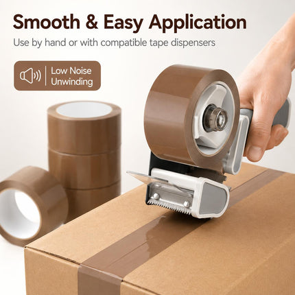 Brown Parcel Tape 48mm x 66m Strong Packing Tape for Boxes | Heavy Duty Packaging Tape for Moving, Shipping, Storage & Dispatch