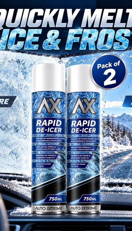 Car Windscreen De-Icer Spray 2 x 750ml – Ice & Frost Remover
