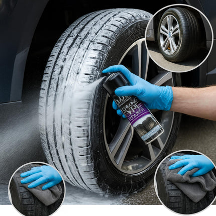 Foaming Tyre Spray Cleaner Dirt Grime Tyre Alloy Wheel Cleaner Restorer 300ml