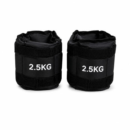 Black Ankle Wrist Weights Pair Adjustable Straps for Walking Running Yoga Gym Fitness Training 0.5kg-3kg