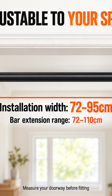 Adjustable Doorway Pull-Up Bar – Black
