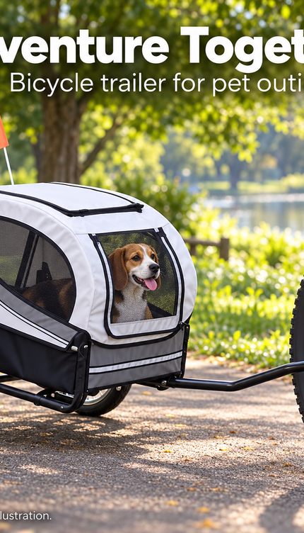 45kg Folding Dog Bike Trailer & Cargo Cart