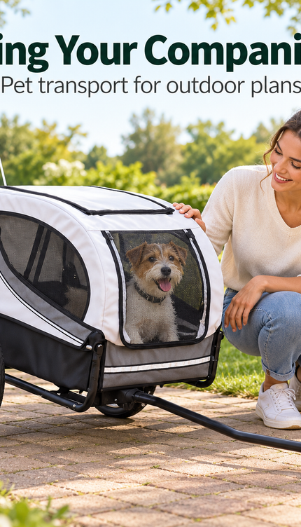 45kg Folding Dog Bike Trailer & Cargo Cart