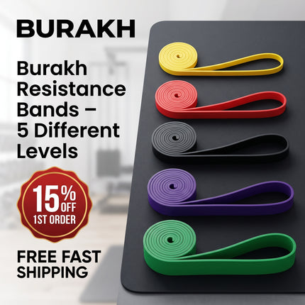 Resistance Bands Set 5 Levels Pull Up Assist Bands Yoga Fitness Exercise Workout Training Latex Loop Bands for Gym Home Strength Training Mobility Stretching