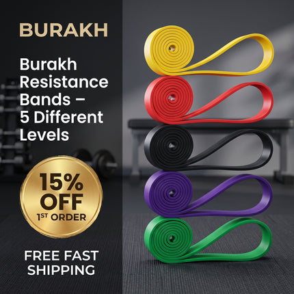 Resistance Bands Set 5 Levels Pull Up Assist Bands Yoga Fitness Exercise Workout Training Latex Loop Bands for Gym Home Strength Training Mobility Stretching