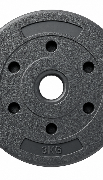 3kg Single Weight Plate for Dumbbell & Barbell