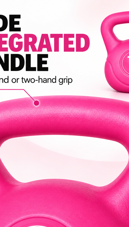 10KG Pink Vinyl Kettlebell for Home Gym Training