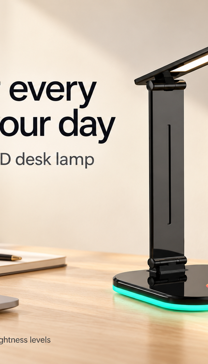 Touch LED Desk Lamp with 5 Light Modes & Night Light