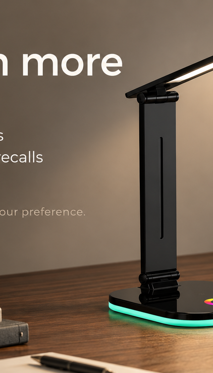 Touch LED Desk Lamp with 5 Light Modes & Night Light