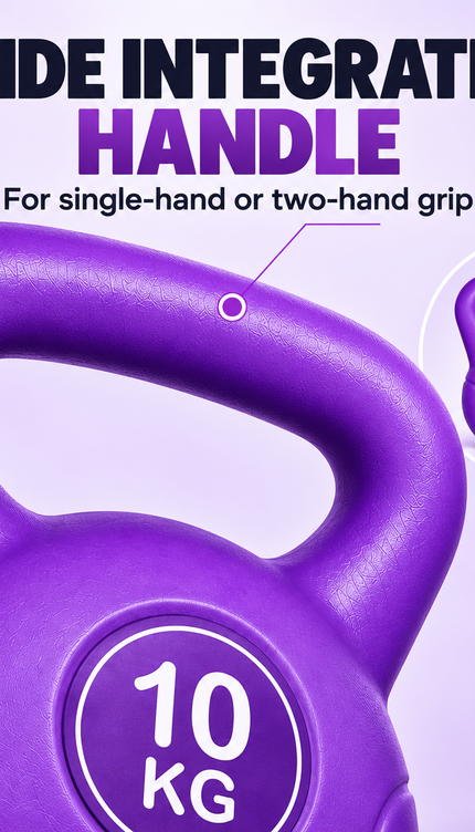 Purple Vinyl Coated Kettlebell – 2KG to 12KG