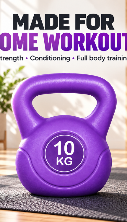 Purple Vinyl Coated Kettlebell – 2KG to 12KG