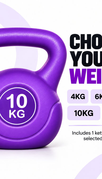 Purple Vinyl Coated Kettlebell – 2KG to 12KG