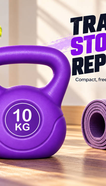 Purple Vinyl Coated Kettlebell – 2KG to 12KG