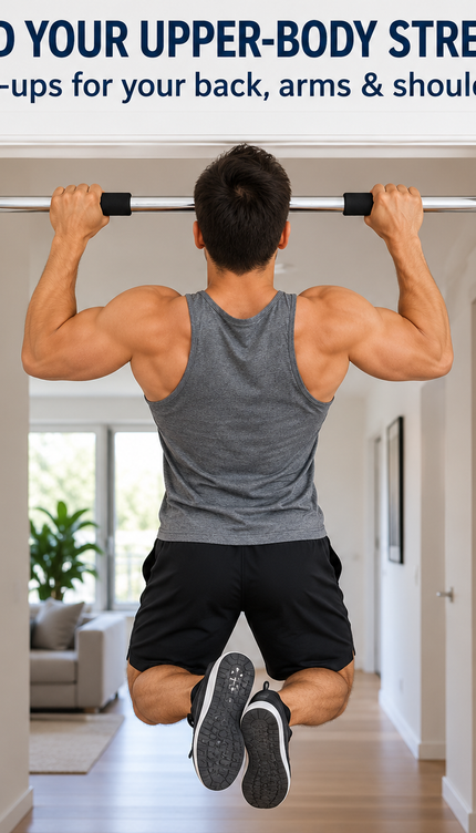 Adjustable Doorway Pull-Up & Chin-Up Bar for Home Gym