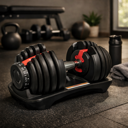 24kg Quick Dial Adjustable Dumbbell Set