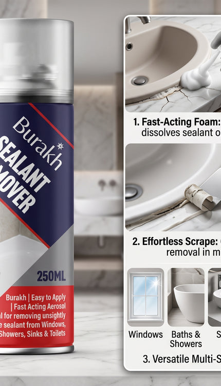 Sticker & Label Remover Aerosol Spray 250ml – Quick Drying & Easy Removal
