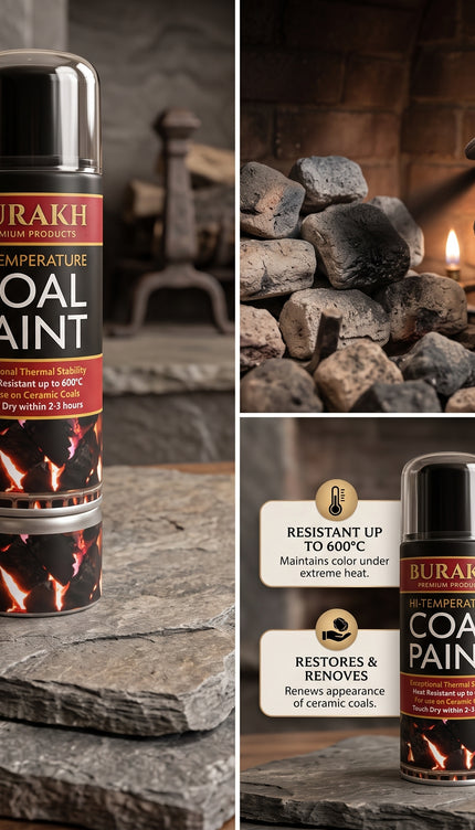 Black High Temperature Coal Spray Paint 400ml – Heat Resistant Up to 600°C