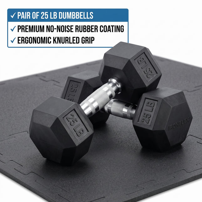 5KG Hex Dumbbell, Rubber Encased Hexagonal Hand Weight with Knurled Chrome-Plated Steel Handle for Home Gym Strength Training
