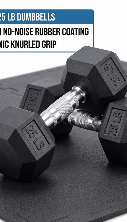 7.5KG Hex Dumbbell, Rubber Encased Hexagonal Hand Weight with Knurled Chrome-Plated Steel Handle for Home Gym Strength Training