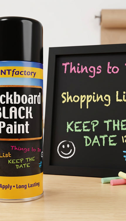Blackboard Black Spray Paint Long Lasting Black Matt finish Spray Paint - 400ml