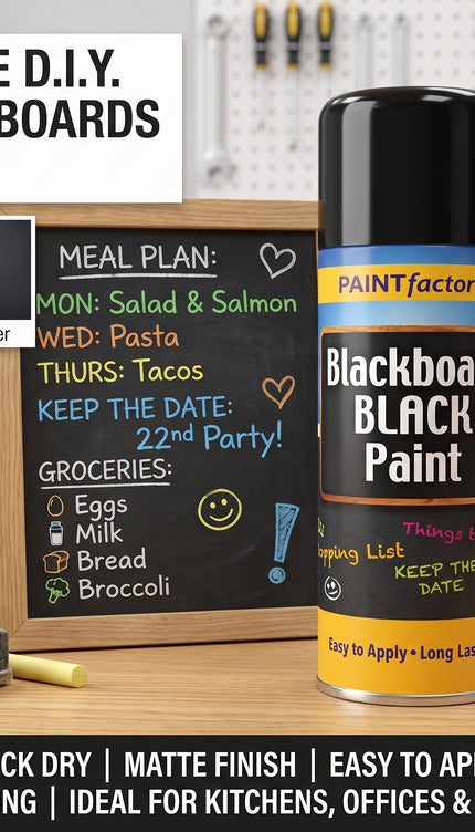 Blackboard Black Spray Paint Long Lasting Black Matt finish Spray Paint - 400ml