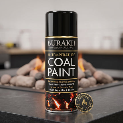 Black High Temperature Coal Spray Paint 400ml – Heat Resistant Up to 600°C