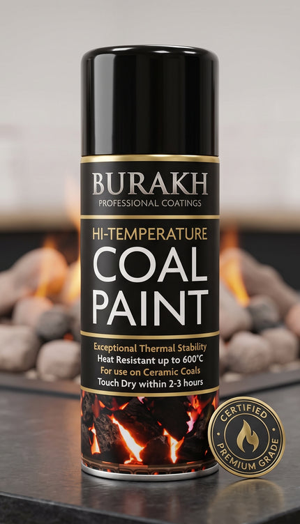 Black High Temperature Coal Spray Paint 400ml – Heat Resistant Up to 600°C