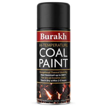 Black High Temperature Coal Spray Paint 400ml – Heat Resistant Up to 600°C